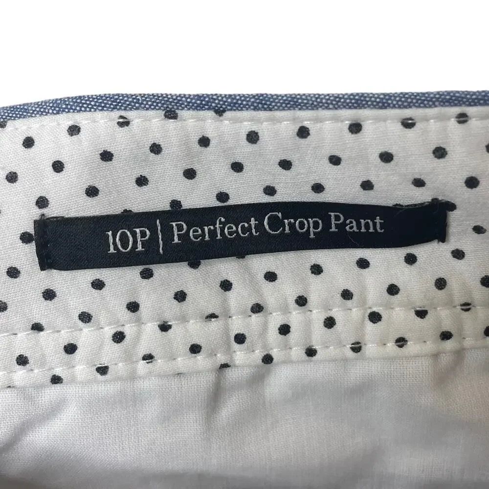 NWT Talbots Women’s Perfect Crop Pants - Chambray Blue Lightweight Size 10P - Picture 12 of 14
